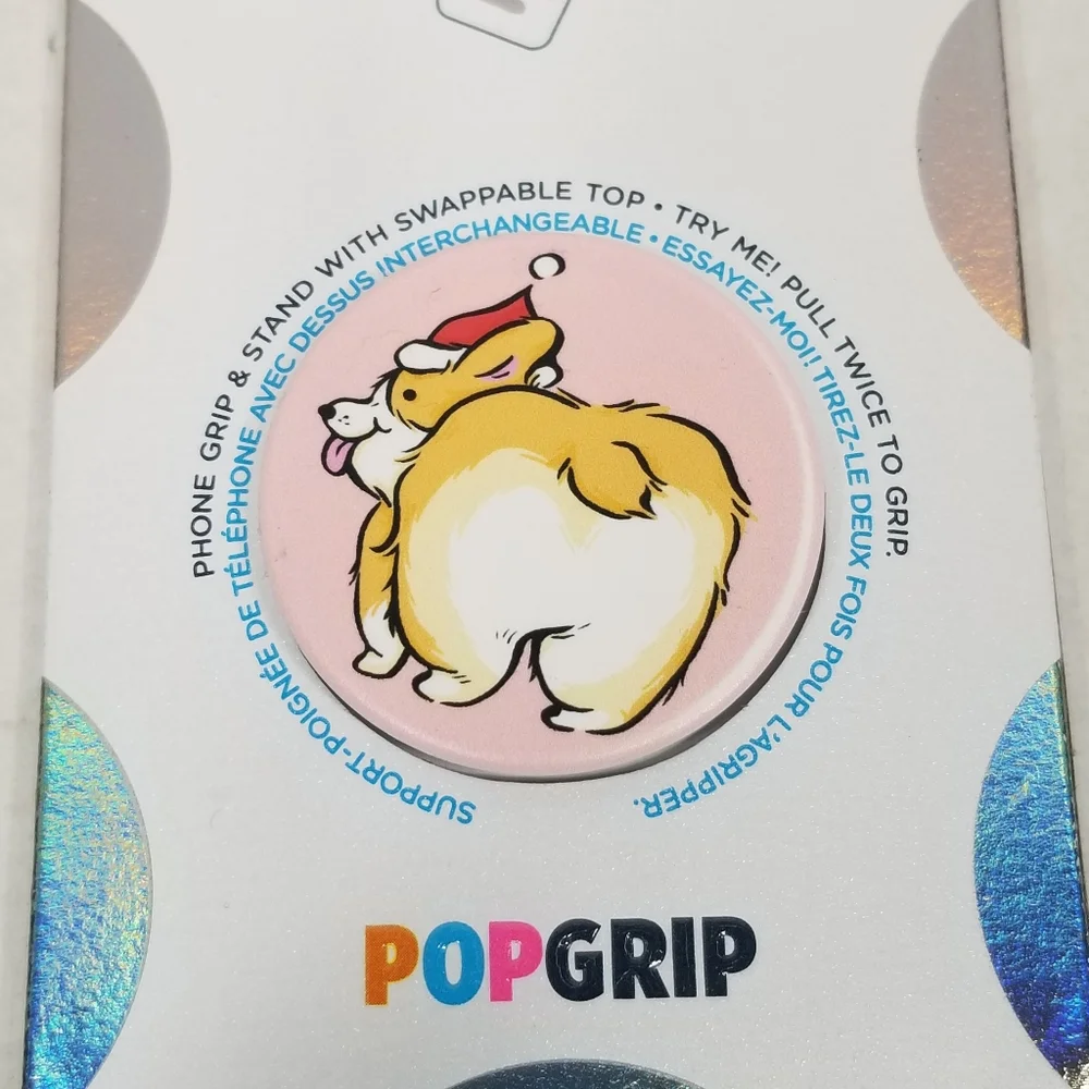 New Popsockets PopGrip A Corgi Christmas Phone Grip & Stand Swappable Top 803165